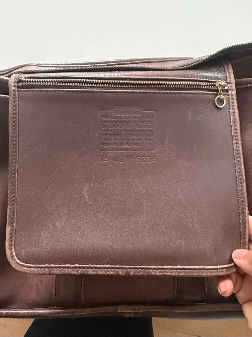 VINTAGE COACH Classic Brown Leather Weekender Bag Briefcase